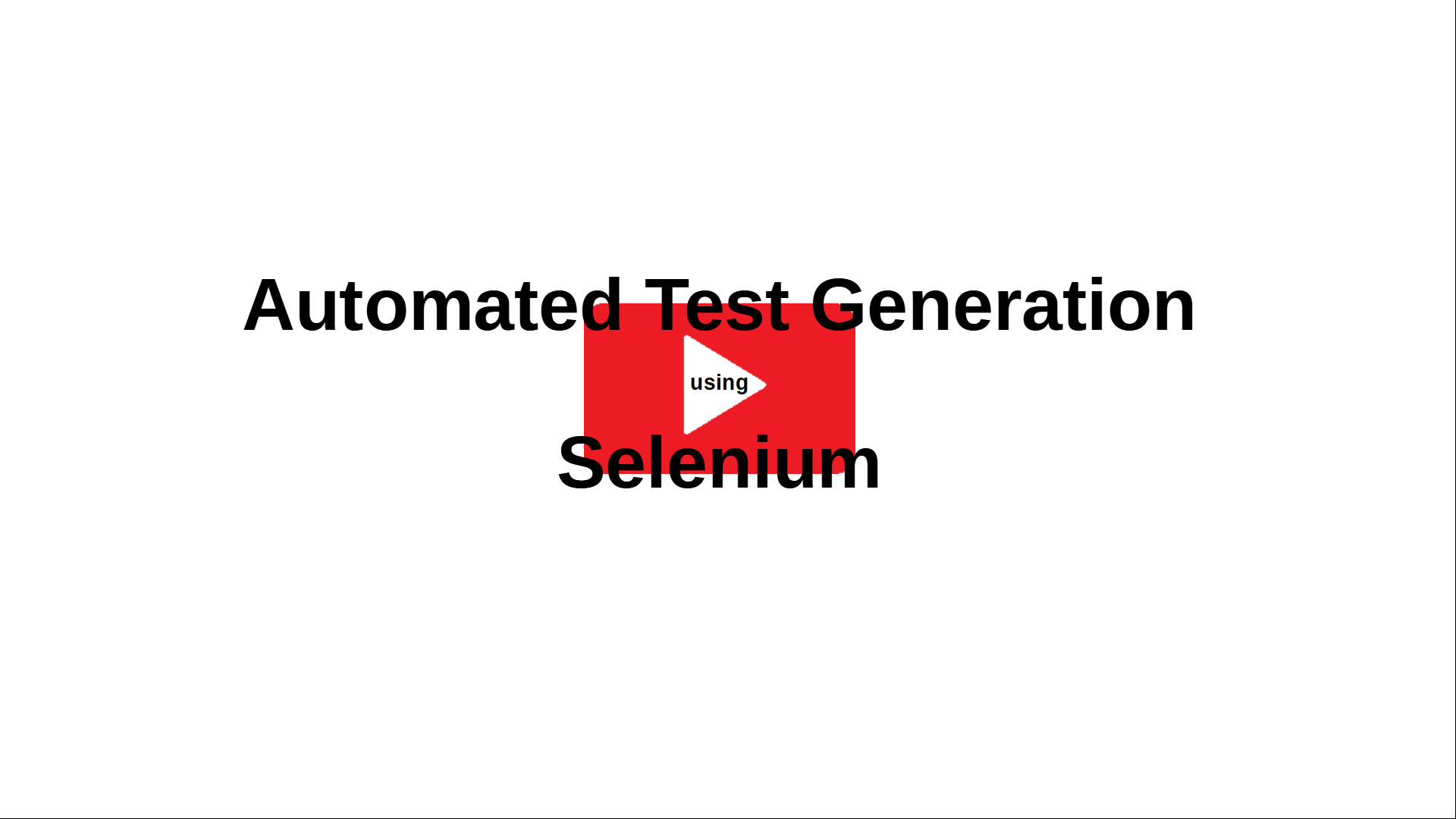 Test Generation with MyITest4U and Selenium using the structure of the HTML document